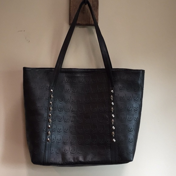 Handbags - Skull embossed tote